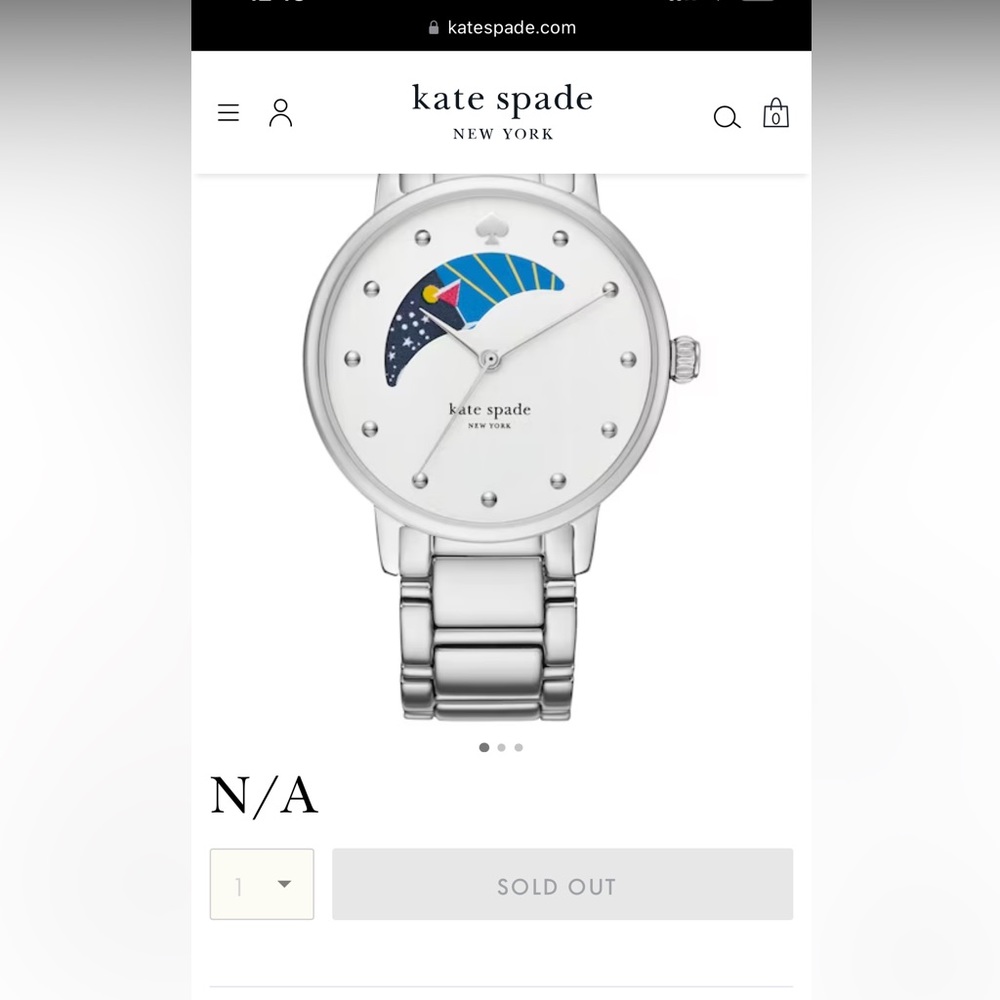 Kate Spade moon phase gramercy watch